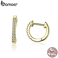Brincos de Argola Bamoer 925 Sterling Silver – Elegância para Presentes e Festas - imagem 1