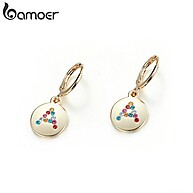 Brincos de Argola Bamoer: Elegância com Strass - imagem 1