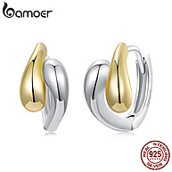 Brincos de Argola Bamoer em Prata 925: Design Waterdrop Elegante para Mulheres - imagem 1
