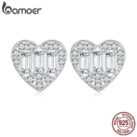 Brincos de Coração em Prata 925 - Elegância Simples para Mulheres - imagem 1