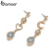 Brincos de Coração Hipoalergênicos Bamoer: Estilo Retrô com Cristal - imagem 1