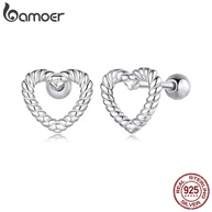 Brincos de Prata 925 Bamoer: Coração e Elegância - imagem 1