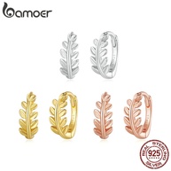 Brincos de Prata 925 Bamoer: Elegância em Folha - imagem 1