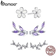Brincos de Prata 925 Bamoer: Elegância Floral - imagem 1