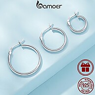 Brincos de Prata 925 Bamoer – Elegância Simples e Sofisticada - imagem 1