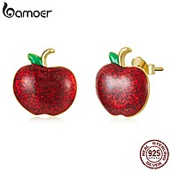 Brincos de Prata 925 com Estilo Maçã de Natal - Presente Perfeito para Mulheres - imagem 1