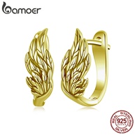 Brincos de Prata Bamoer: Asas Douradas Elegantes - imagem 1