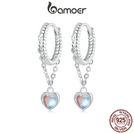 Brincos de Prata Bamoer: Coração Delicado e Elegante - imagem 1