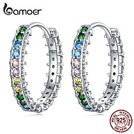Brincos de Prata Bamoer: Elegância Colorida - imagem 1