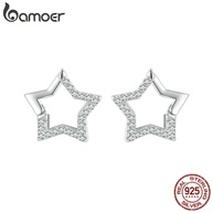 Brincos de Prata Bamoer: Estrela e Zircônia - imagem 1