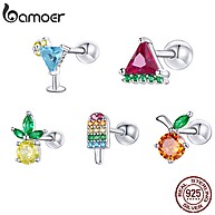 Brincos de Prata Bamoer: Sorvete e Frutas! - imagem 1