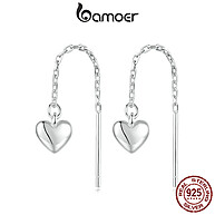 Brincos de Prata Coração Bamoer 925: Elegância Diária - imagem 1