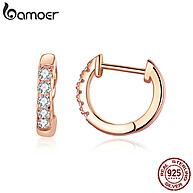 Brincos Prata 925 Bamoer: Elegância Circular - imagem 1
