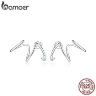 Brincos Prata 925 Bamoer: Elegância Minimalista - imagem 1