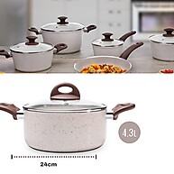 Caçarola Antiaderente Cerâmica 24cm Brinox - imagem 2