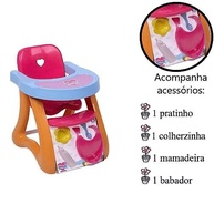 Cadeirão da Papinha Baby Ninos - Brinquedo Educativo para Bonecas - imagem 4