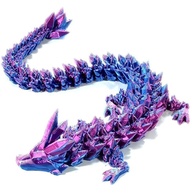 Dragão Impresso em 3D Articulado 12 Pol. - Brinquedo de Cristal para Decoração e Fidget (Roxo) - imagem 1