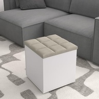 Puff Báu Banqueta Organizador Quadrado em Suede - Caixa de Brinquedos para Sala e Quarto Infantil - imagem 2
