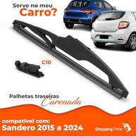 Palheta Limpadora Para-Brisa Traseiro Sandero 2015-2024 Vigia Carenada 12" Silicone - imagem 4