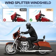 Para-brisa Moto Harley Davidson Touring 20cm Preto - Proteção e Estilo - imagem 4