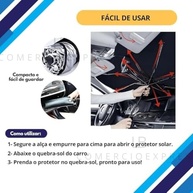 Protetor Solar Para-brisa Automotivo Universal Dobrável - Proteção UV e Térmica Avançada - imagem 5