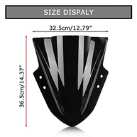 Para-brisas Bolha Dupla Esportiva para Kawasaki Ninja EX300R 2013-2017 - Preto - imagem 4