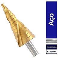 Broca Escalonada MTX: Perfure de 9 a 36mm! - imagem 1