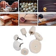 Kit de Roda de Polimento 7 Peças com Haste 1/4" - Flanela de Algodão para Broca - imagem 5