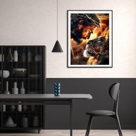 Conjunto de Pintura de Diamante 5D Jesus com Cruz de Leão - Arte por Números com Broca Completa - imagem 5