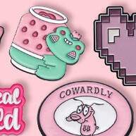 Broche Esmaltado Rosa Anime – 100 Estilos Incríveis - imagem 1