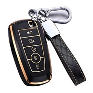 Capa Premium TPU para Chave Ford Explorer, Bronco, Ranger, Mustang e Lincoln com Chaveiro Elegante - Proteção Completa (Preto) - imagem 2