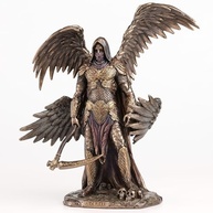 Escultura Azrael The Archangel of Death em Resina com Acabamento Bronze - 25,5 cm - imagem 3