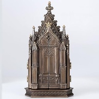 Estatueta Triptych Calvary 21cm Bronze - Decoração Elegante e Clássica - imagem 4