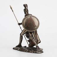 Estátua Rei Espartano Leonidas 19,5 cm - Resina Bronze Fundida a Frio - Decoração e Colecionismo - imagem 3