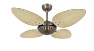 Ventilador de Teto Bronze 4 Pás Volare Office Pétalo Palmae Natural 220V – Estilo e Conforto Refinado - imagem 1
