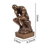 Estátua do Pensador em Bronze - Coleção Premium 30,5 cm | Decoração de Arte para Casa e Escritório - imagem 4
