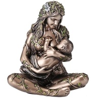 Escultura em Miniatura Mãe Terra Gaia - 11cm Bronze Pintado à Mão | Decoração Exclusiva e Presente Premium - imagem 2