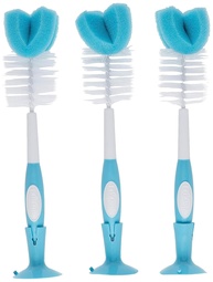 Escova de Limpeza Dr. Brown's para Mamadeiras - 3 Unidades com Esponja e Esfregão Azul - imagem 1