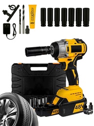Furadeira Parafusadeira e Chave de Impacto 48V Brushless: Potência Profissional Sem Fio - imagem 1