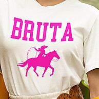 Baby Look Feminina 100% Algodão Texas Bruta - imagem 1