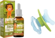 BUBA Mordedor Massageador Azul + Zintrix Suplemento Infantil de Zinco 20ml Morango - Flora Nativa - imagem 1