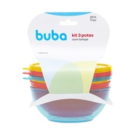 Buba Bowls: Kit 3 Potes 300ml Coloridos e Seguros! - imagem 1