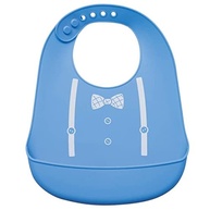 Buba Babador de Silicone com Pega Migalhas - Menino Azul | Proteção e Estilo para Refeições - imagem 2