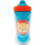 Copo BUBA Parede Dupla com Canudo Animal Fun - Leão Colorido | Seguro, Estiloso e Ideal para Crianças - imagem 2