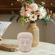 Estátua de Buda com Vaso de Flores em Resina - Decoração Tranquila para Casa e Jardim - imagem 3