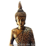 Estátua de Buda Hindu em Resina Dourada - 19,5cm | Decoração e Meditação - imagem 4