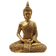 Estátua de Buda Hindu em Resina Dourada - 19,5cm | Decoração e Meditação - imagem 1