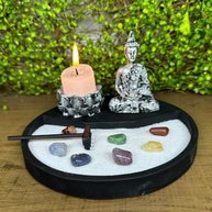 Jardim Zen Japonês Miniatura - Enfeite Decorativo para Meditação e Relaxamento com Estátua de Buda - imagem 3