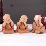 3 Peças Estátuas de Buda Rindo para Decoração e Boa Sorte - imagem 1