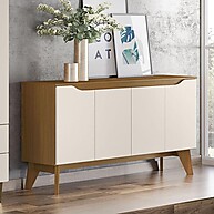 Buffet 4 Portas Nature Off White: Organize com Estilo! - imagem 1